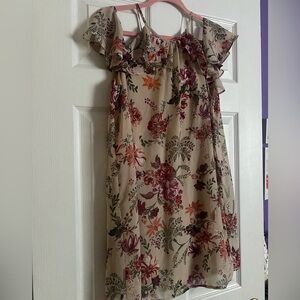 As U Wish Beige Floral Dress